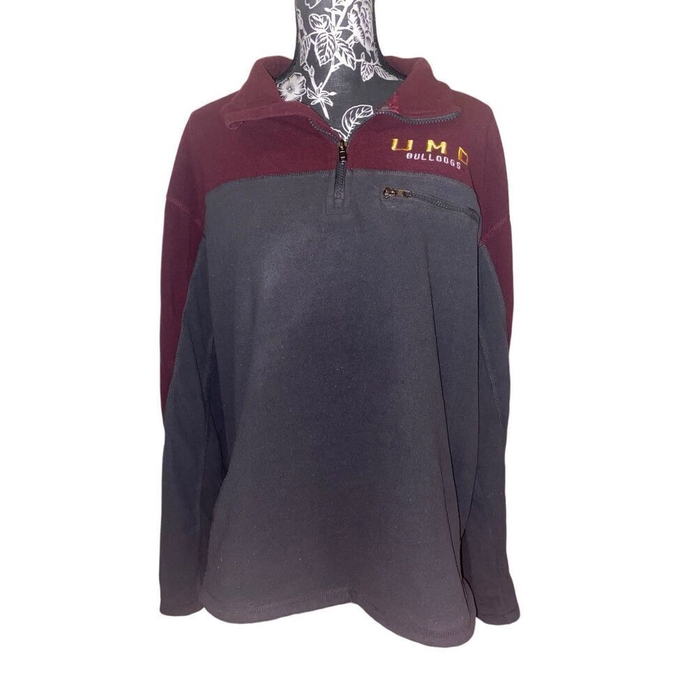 Flawed Colosseum UMD Bulldogs Quarter Zip Sweater Fleece Winter - Picture 7 of 13